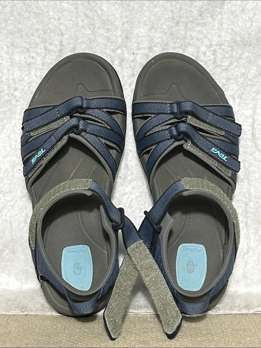 Teva Womens Blue Tirra Strap Athletic Sports Hiking Sandals Shoes SZ US 7